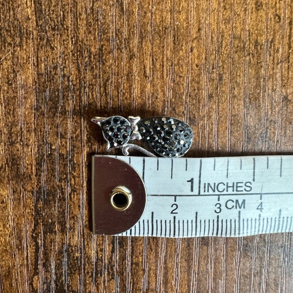 Silver black cat pendant - Picture 4 of 6